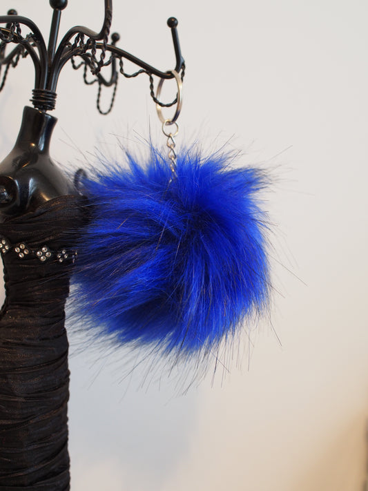 Pompon bleu royal | Porte-clé