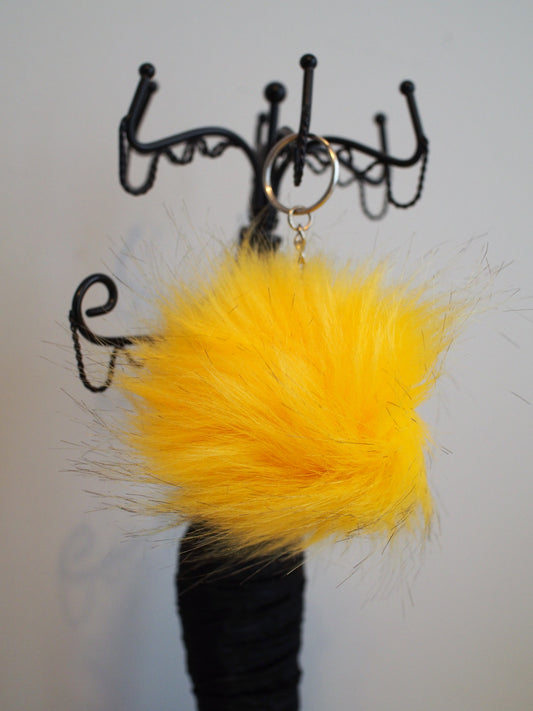 Pompon jaune | Porte-clé